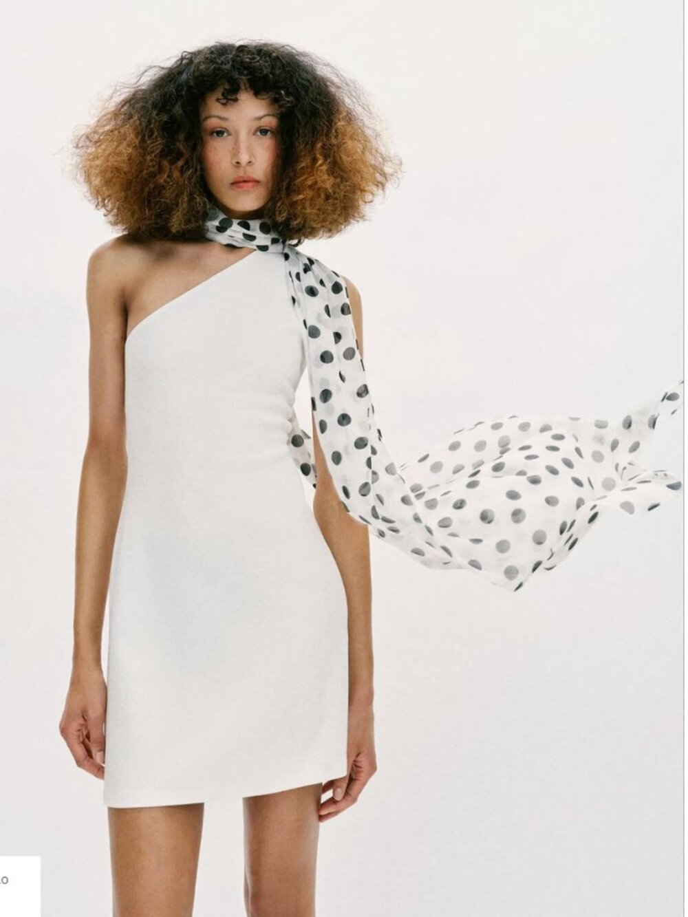 Zara White One-Shoulder Bodycon Mini Dress NWT S